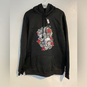 NWT Men’s Lg Laugh Now Cry Later Skull Hoodie